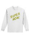 Super Mom - Lightening Bolt Design Adult Long Sleeve Shirt by TooLoud-Long Sleeve Shirt-TooLoud-White-Small-Davson Sales