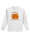 Cat-O-Lantern With Text Adult Long Sleeve Shirt-Long Sleeve Shirt-TooLoud-White-XXXX-Large-Davson Sales