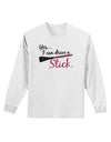 Drive Stick Pink Adult Long Sleeve Shirt-Long Sleeve Shirt-TooLoud-White-Small-Davson Sales