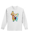 Cartoon Pomeranian Adult Long Sleeve Shirt-Long Sleeve Shirt-TooLoud-White-Small-Davson Sales