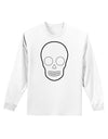 Design Your Own Day of the Dead Calavera Adult Long Sleeve Shirt-Long Sleeve Shirt-TooLoud-White-Small-Davson Sales