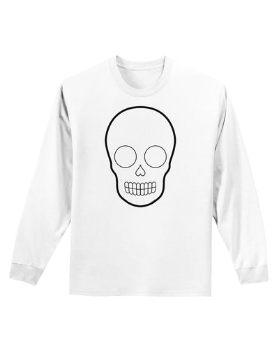 Design Your Own Day of the Dead Calavera Adult Long Sleeve Shirt-Long Sleeve Shirt-TooLoud-White-Small-Davson Sales