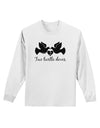 Two Turtle Doves Text Adult Long Sleeve Shirt-Long Sleeve Shirt-TooLoud-White-Small-Davson Sales