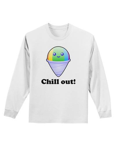 Cute Shaved Ice Chill Out Adult Long Sleeve Shirt-Long Sleeve Shirt-TooLoud-White-Small-Davson Sales