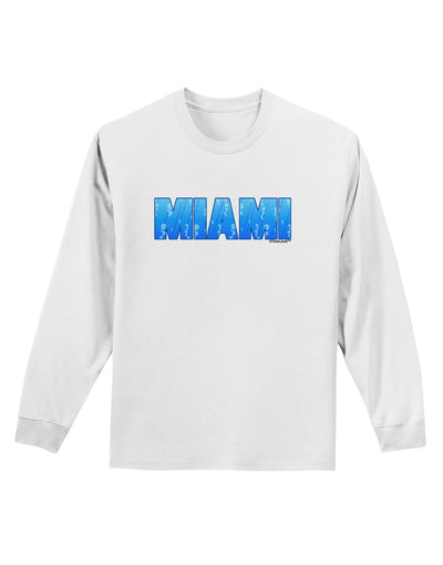 Miami Ocean Bubbles Adult Long Sleeve Shirt by TooLoud-Long Sleeve Shirt-TooLoud-White-Small-Davson Sales