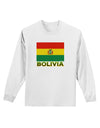 Bolivia Flag Adult Long Sleeve Shirt-Long Sleeve Shirt-TooLoud-White-Small-Davson Sales