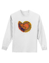 Nautilus Fossil Watercolor Adult Long Sleeve Shirt-Long Sleeve Shirt-TooLoud-White-Small-Davson Sales