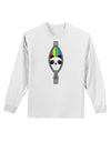 Rainbow Panda Peeking Out of Zipper Adult Long Sleeve Shirt by TooLoud-Long Sleeve Shirt-TooLoud-White-Small-Davson Sales