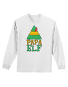 Matching Christmas Design - Elf Family - Papa Elf Adult Long Sleeve Shirt-Long Sleeve Shirt-TooLoud-White-Small-Davson Sales