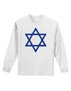 Jewish Star of David Adult Long Sleeve Shirt by TooLoud-Long Sleeve Shirt-TooLoud-White-Small-Davson Sales