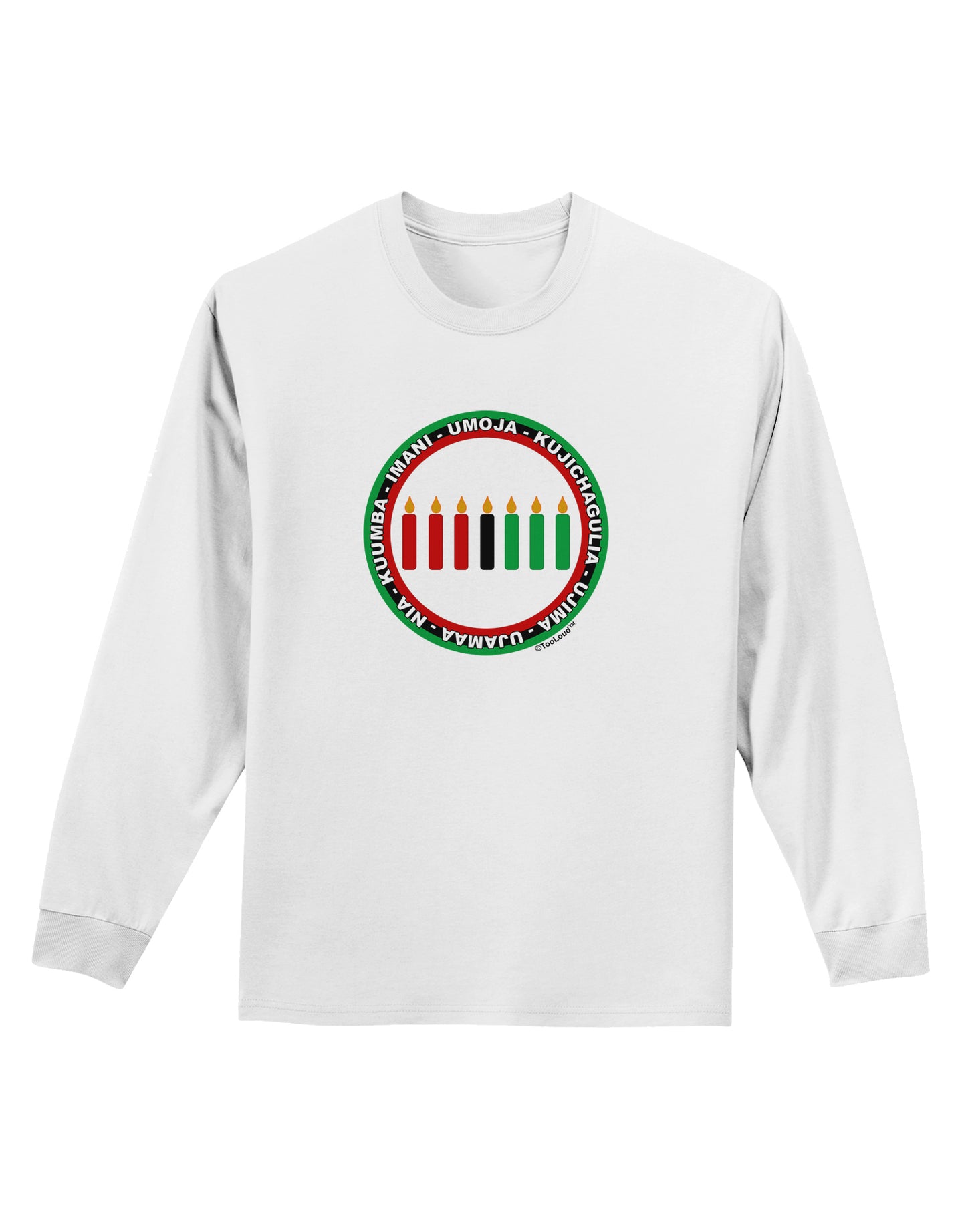 7 Principles Circle Adult Long Sleeve Shirt-Long Sleeve Shirt-TooLoud-White-Small-Davson Sales