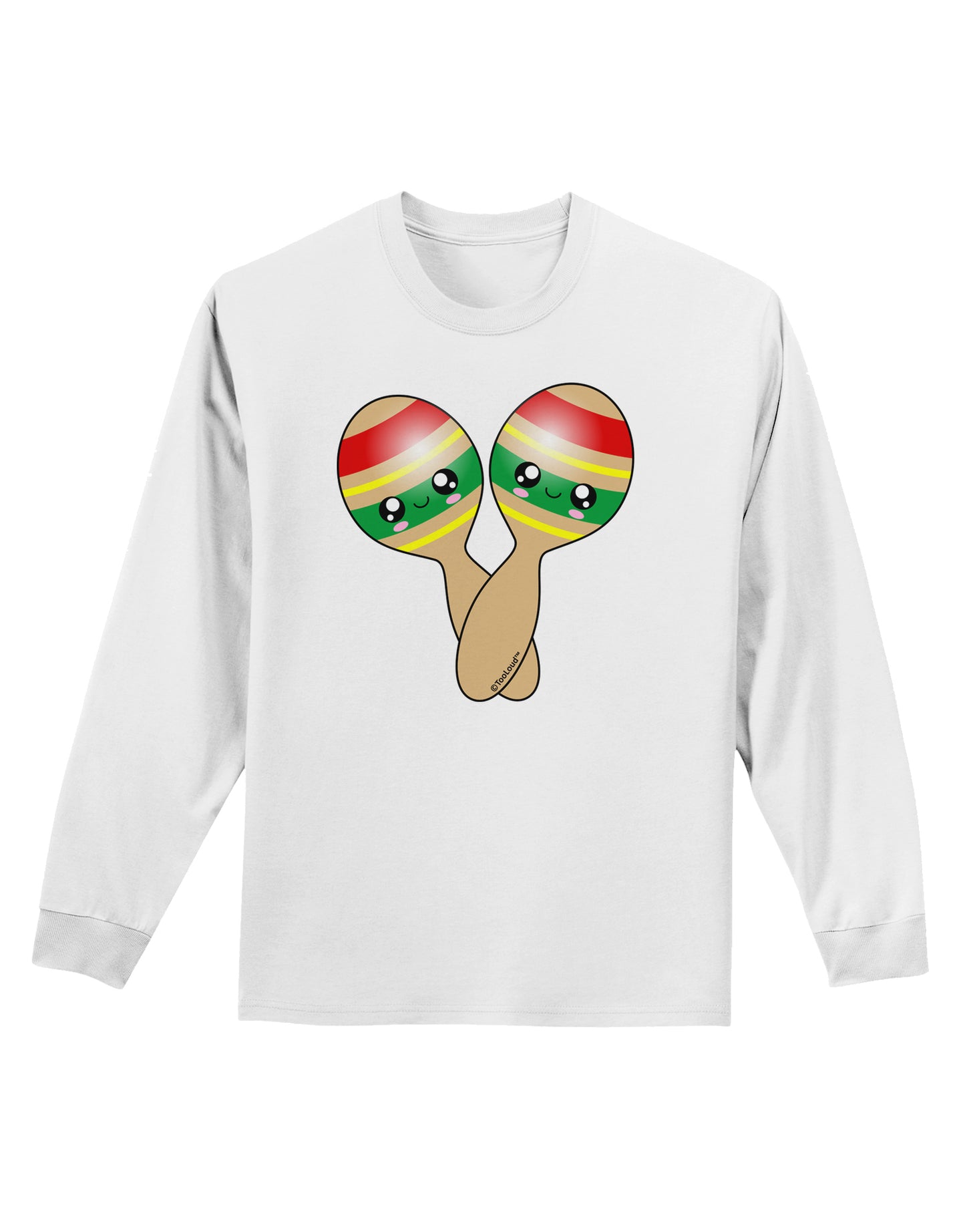 Cute Maracas Design Adult Long Sleeve Shirt by TooLoud-Long Sleeve Shirt-TooLoud-White-Small-Davson Sales
