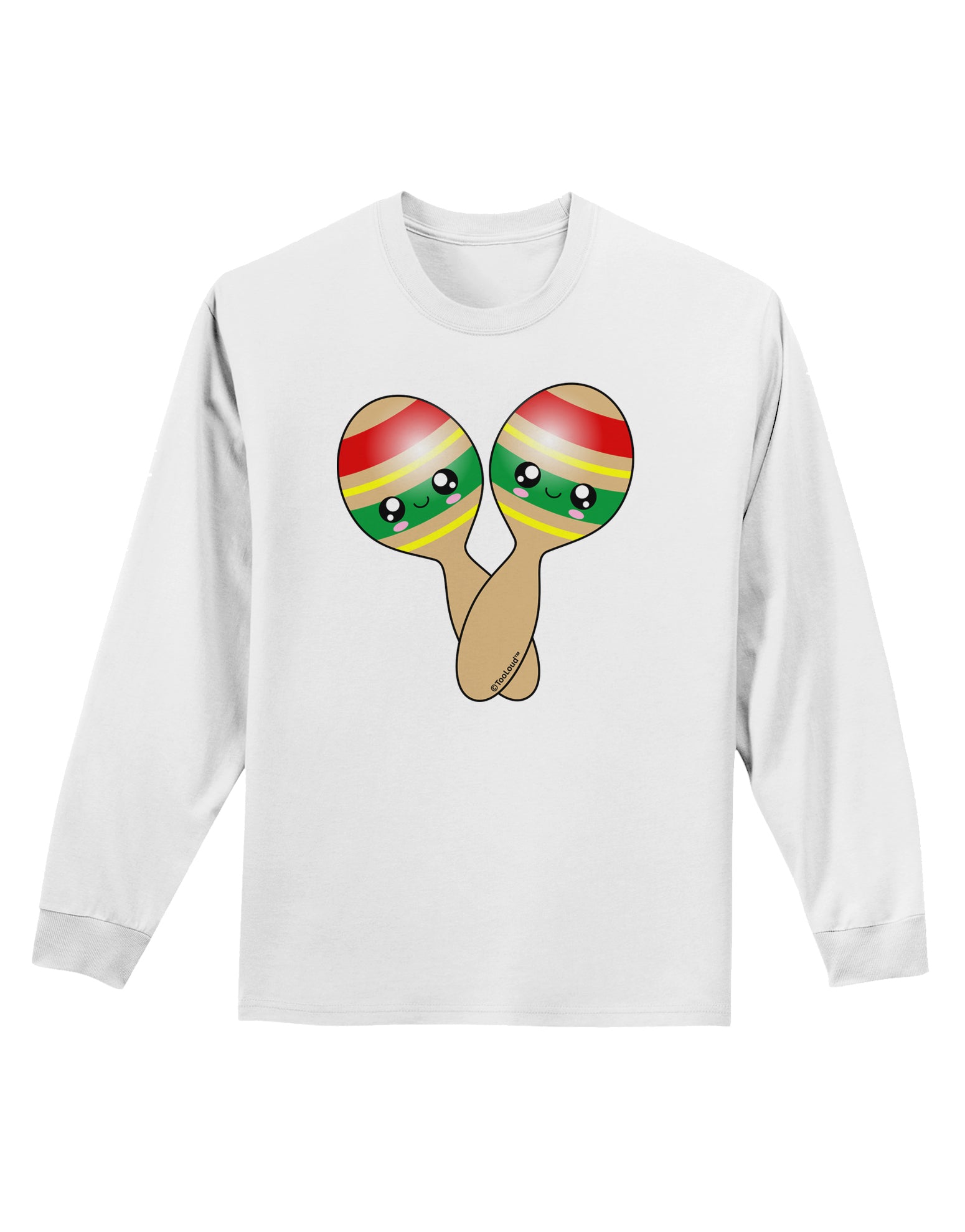 Cute Maracas Design Adult Long Sleeve Shirt by TooLoud-Long Sleeve Shirt-TooLoud-White-Small-Davson Sales