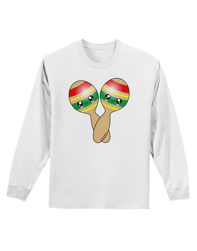 Cute Maracas Design Adult Long Sleeve Shirt by TooLoud-Long Sleeve Shirt-TooLoud-White-Small-Davson Sales