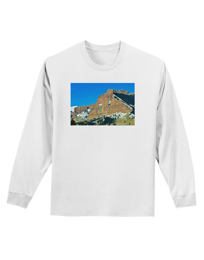 Colorado Snowy Mountains Adult Long Sleeve Shirt-Long Sleeve Shirt-TooLoud-White-Small-Davson Sales