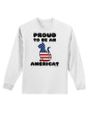 Proud to Be an Americat Adult Long Sleeve Shirt by TooLoud-Long Sleeve Shirt-TooLoud-White-Small-Davson Sales