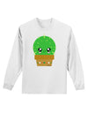 Cute Cactus Design Adult Long Sleeve Shirt by TooLoud-Long Sleeve Shirt-TooLoud-White-Small-Davson Sales