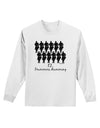 Twelve Drummers Drumming Text Adult Long Sleeve Shirt-Long Sleeve Shirt-TooLoud-White-Small-Davson Sales