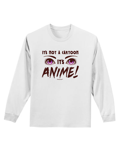 Not A Cartoon Eyes Magenta Adult Long Sleeve Shirt-Long Sleeve Shirt-TooLoud-White-Small-Davson Sales