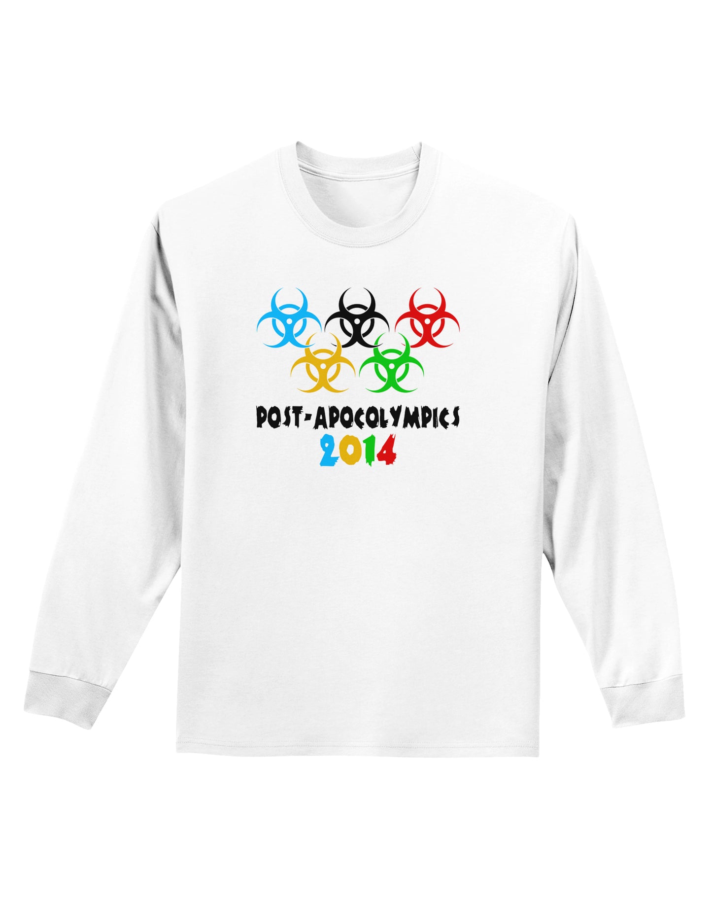 Post-Apocolympics 2014 - Zombie Adult Long Sleeve Shirt-Long Sleeve Shirt-TooLoud-White-Small-Davson Sales
