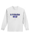 Birthday Boy - Candle and Balloon Adult Long Sleeve Shirt by TooLoud-Long Sleeve Shirt-TooLoud-White-Small-Davson Sales