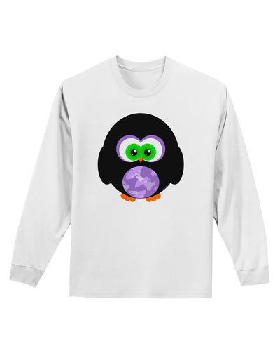 Cute Owl Halloween Adult Long Sleeve Shirt-Long Sleeve Shirt-TooLoud-White-Small-Davson Sales