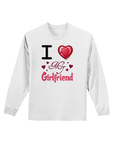 I Love Heart My Girlfriend Adult Long Sleeve Shirt-Long Sleeve Shirt-TooLoud-White-Small-Davson Sales