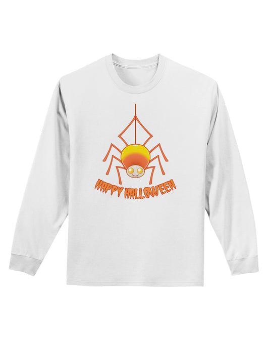 Cute Candy Corn Spider - Happy Halloween Adult Long Sleeve Shirt-Long Sleeve Shirt-TooLoud-White-Small-Davson Sales