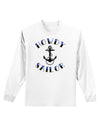 Howdy Sailor Nautical Anchor Adult Long Sleeve Shirt-Long Sleeve Shirt-TooLoud-White-Small-Davson Sales