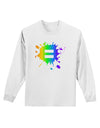 Equal Rainbow Paint Splatter Adult Long Sleeve Shirt by TooLoud-Long Sleeve Shirt-TooLoud-White-Small-Davson Sales