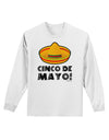 Sombrero Design - Cinco de Mayo Adult Long Sleeve Shirt by TooLoud-Long Sleeve Shirt-TooLoud-White-Small-Davson Sales