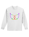 Cute Rainbow Angel Wings Heart Adult Long Sleeve Shirt-Long Sleeve Shirt-TooLoud-White-Small-Davson Sales