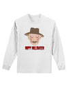 Scary Face With a Hat - Happy Halloween Adult Long Sleeve Shirt-Long Sleeve Shirt-TooLoud-White-Small-Davson Sales