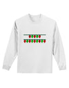 Merry Christmas Lights Red and Green Adult Long Sleeve Shirt-Long Sleeve Shirt-TooLoud-White-Small-Davson Sales