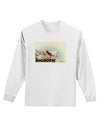 Bighorn Ram WatercolorText Adult Long Sleeve Shirt-Long Sleeve Shirt-TooLoud-White-Small-Davson Sales