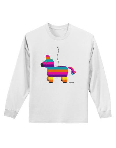 Colorful Hanging Pinata Design Adult Long Sleeve Shirt by TooLoud-Long Sleeve Shirt-TooLoud-White-Small-Davson Sales