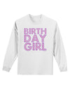 Birthday Girl - Pink and Purple Dots Adult Long Sleeve Shirt by TooLoud-Long Sleeve Shirt-TooLoud-White-Small-Davson Sales