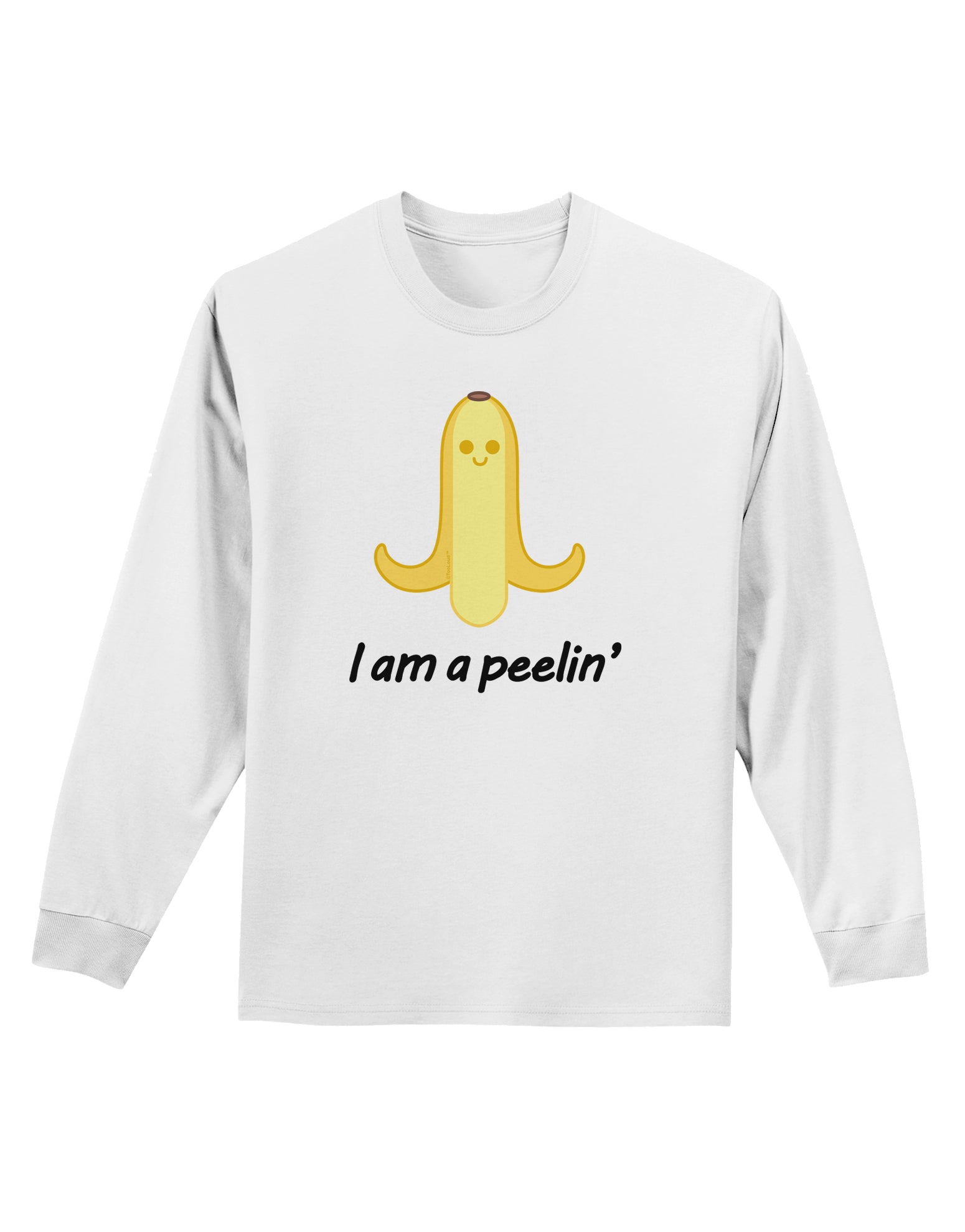 Banana - I am a Peelin Adult Long Sleeve Shirt-Long Sleeve Shirt-TooLoud-White-Small-Davson Sales