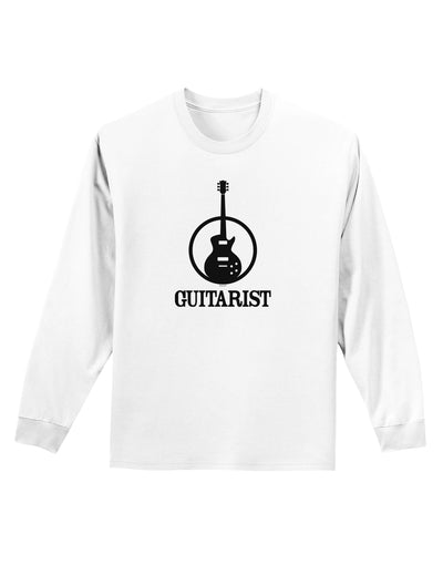 Guitarist Adult Long Sleeve Shirt-Long Sleeve Shirt-TooLoud-White-Small-Davson Sales