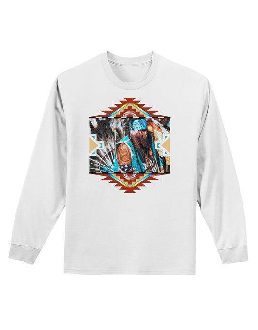Native American Dancer 2 Adult Long Sleeve Shirt-Long Sleeve Shirt-TooLoud-White-Small-Davson Sales
