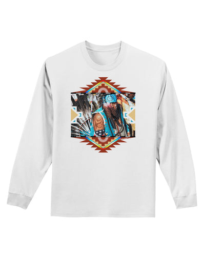 Native American Dancer 2 Adult Long Sleeve Shirt-Long Sleeve Shirt-TooLoud-White-Small-Davson Sales