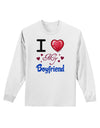 I Love Heart My Boyfriend Adult Long Sleeve Shirt-Long Sleeve Shirt-TooLoud-White-Small-Davson Sales