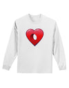 Hole Heartedly Broken Heart Adult Long Sleeve Shirt by-Long Sleeve Shirt-TooLoud-White-Small-Davson Sales