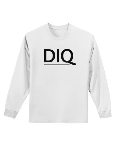 DIQ Wear Logo Adult Long Sleeve Shirt-Long Sleeve Shirt-DIQ Wear-White-Small-Davson Sales