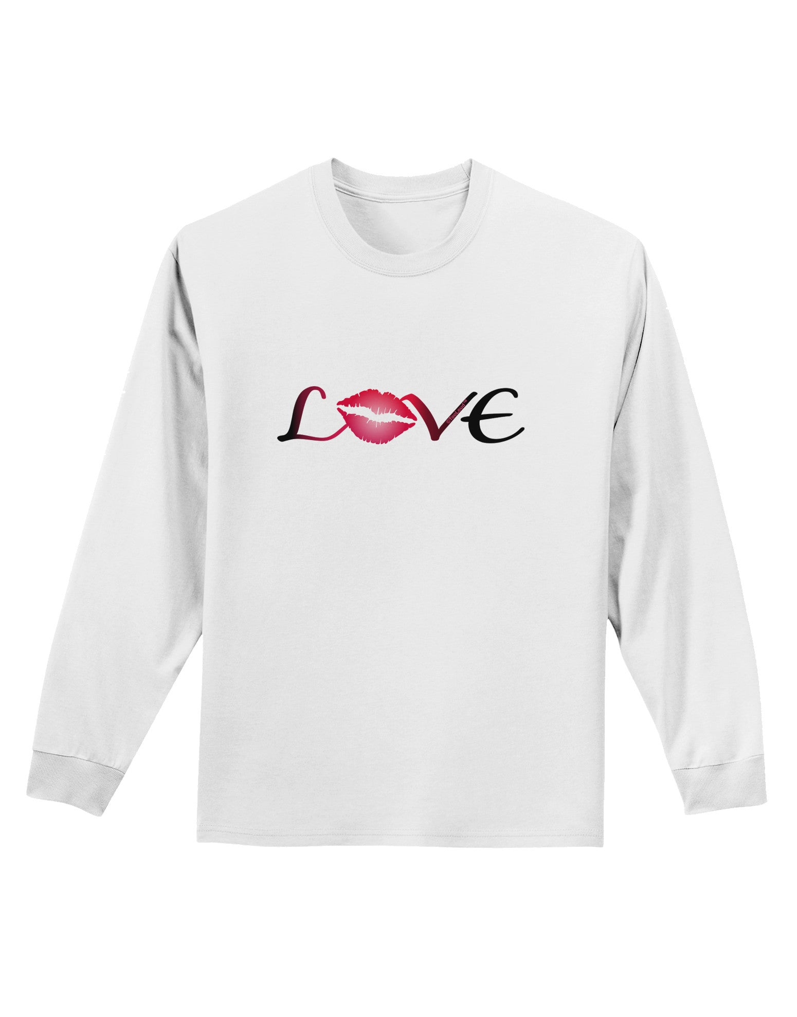 Love Kiss Adult Long Sleeve Shirt-Long Sleeve Shirt-TooLoud-White-Small-Davson Sales
