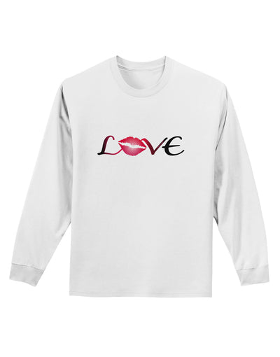 Love Kiss Adult Long Sleeve Shirt-Long Sleeve Shirt-TooLoud-White-Small-Davson Sales