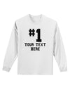 Personalized Number 1 Adult Long Sleeve Shirt by TooLoud-Long Sleeve Shirt-TooLoud-White-Small-Davson Sales