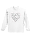 Heart Snowflake Christmas Adult Long Sleeve Shirt-Long Sleeve Shirt-TooLoud-White-Small-Davson Sales