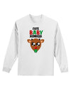 Cute Baby Reindeer Matching Deer Adult Long Sleeve Shirt-Long Sleeve Shirt-TooLoud-White-Small-Davson Sales