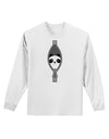 Funny Panda Peeking Out of Zipper Adult Long Sleeve Shirt by TooLoud-Long Sleeve Shirt-TooLoud-White-Small-Davson Sales